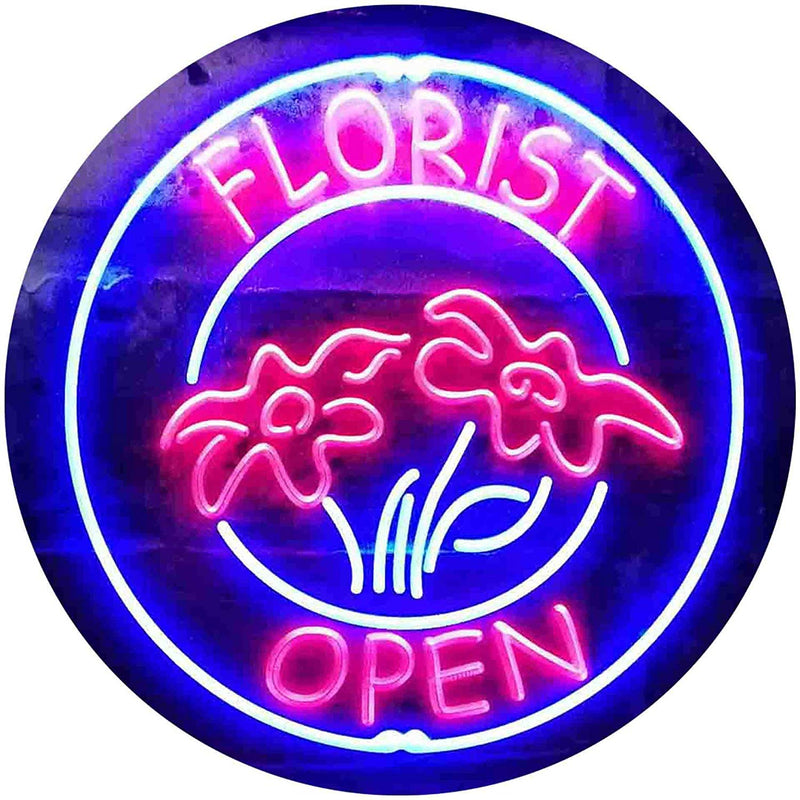 Flower Shop Open Florist LED Light Sign - LED Gift Works