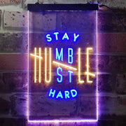 Motivational Quote Stay Humble Hustle Hard LED Light Sign - LED Gift Works