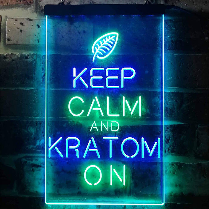 Keep Calm Kratom On LED Light Sign - Way Up Gifts
