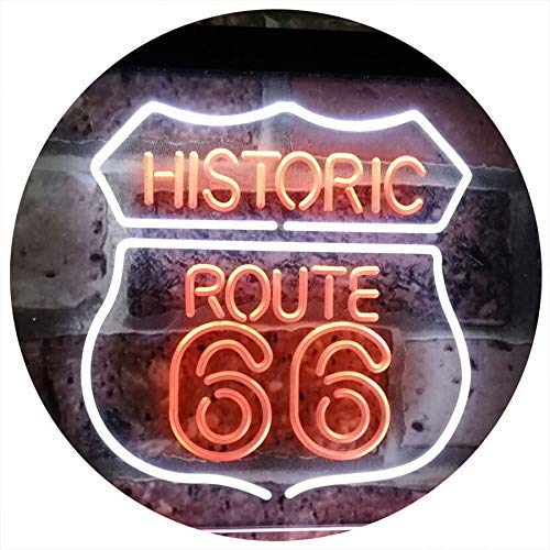 Historic Route 66 LED Light Sign - LED Gift Works