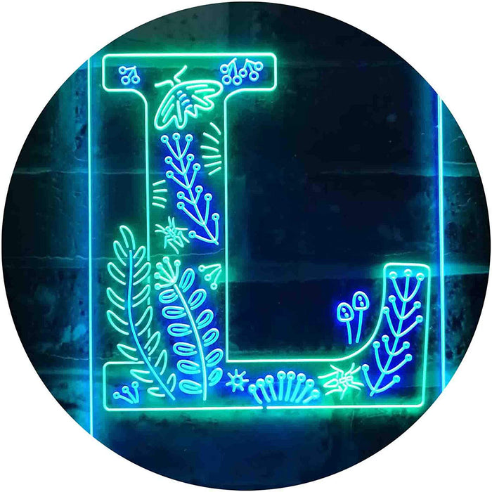 Family Name Letter L Monogram Initial LED Light Sign - Way Up Gifts