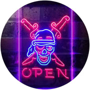 Beach Shop Pirate Open LED Light Sign - LED Gift Works