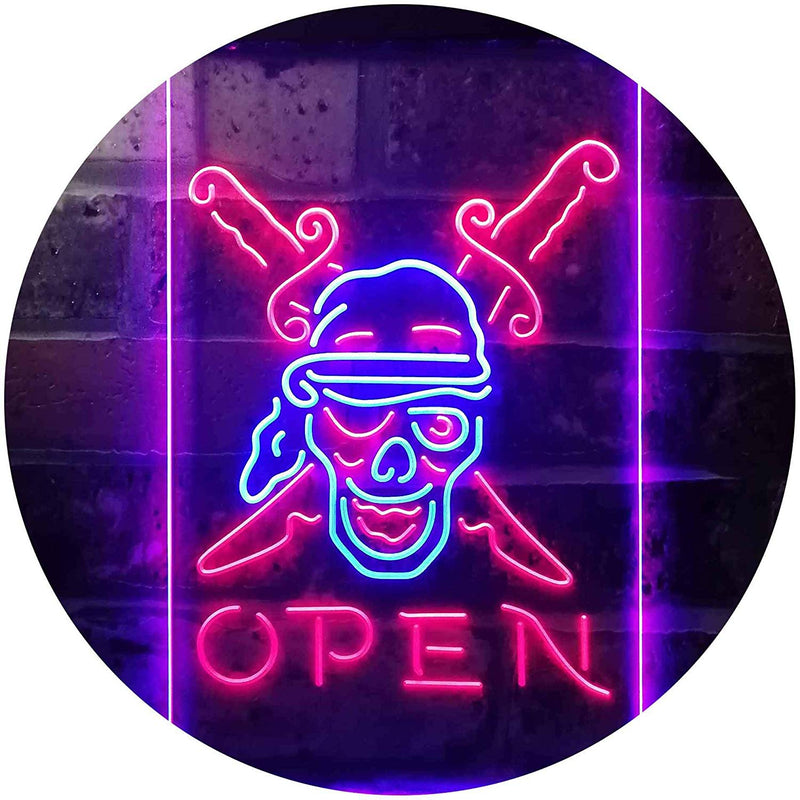 Beach Shop Pirate Open LED Light Sign - LED Gift Works