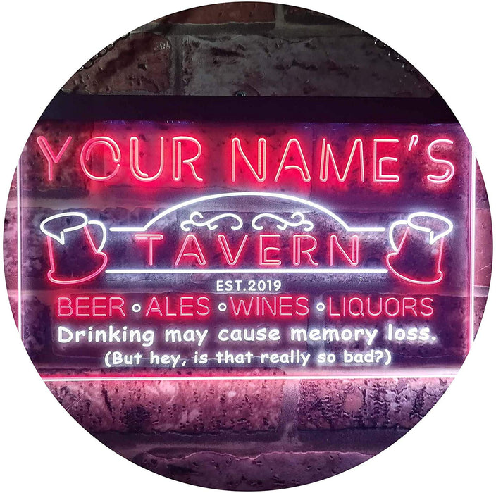 Personalized Tavern Bar LED Light Sign - Way Up Gifts