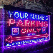 Personalized Parking Only LED Light Sign - LED Gift Works