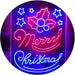 Merry Christmas Holly Leaves Star LED Light Sign - Way Up Gifts