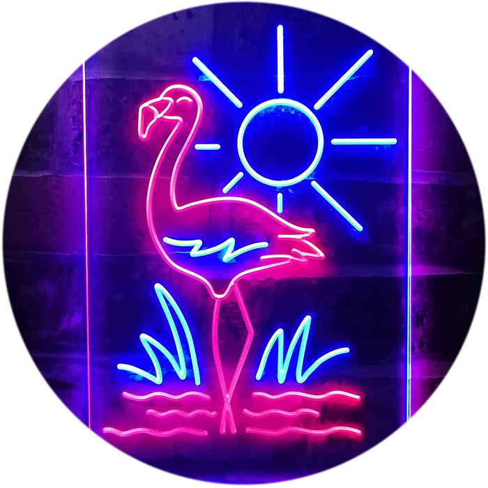 Tropical Decor Flamingo Sun LED Light Sign - Way Up Gifts