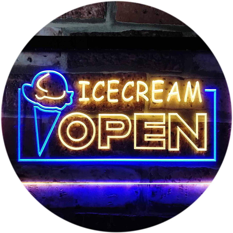 Open Ice Cream LED Light Sign - LED Gift Works