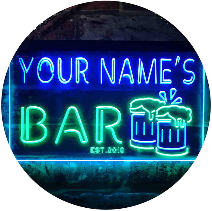 Personalized Beer Mugs Bar LED Light Sign - Way Up Gifts