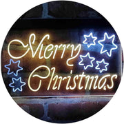 Merry Christmas Stars Decoration LED Light Sign - LED Gift Works