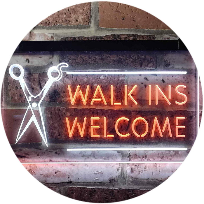 Barber Salon Hair Cuts Walk Ins Welcome LED Light Sign - Way Up Gifts