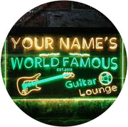 Personalized Guitar Lounge Music Room Studio LED Light Sign - LED Gift Works