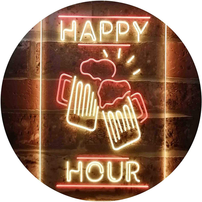 Beer Mugs Cheers Happy Hour LED Light Sign - Way Up Gifts