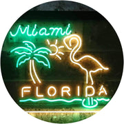 Miami Florida Flamingo LED Light Sign - LED Gift Works