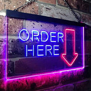 Arrow Order Here LED Light Sign - LED Gift Works