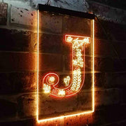 Family Name Letter J Monogram Initial LED Light Sign - LED Gift Works