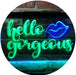 Lips Hello Gorgeous LED Light Sign - Way Up Gifts