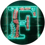 Family Name Letter F Monogram Initial LED Light Sign - LED Gift Works