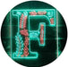 Family Name Letter F Monogram Initial LED Light Sign - Way Up Gifts