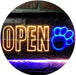 Open Paw Print Dog Grooming LED Light Sign - Way Up Gifts