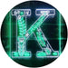 Family Name Letter K Monogram Initial LED Light Sign - Way Up Gifts