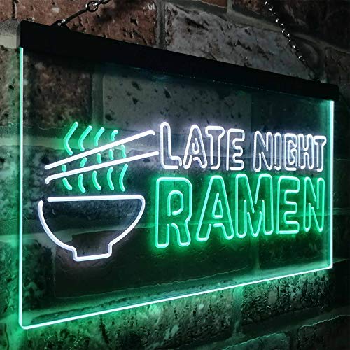 Japanese Food Late Night Ramen LED Light Sign - Way Up Gifts