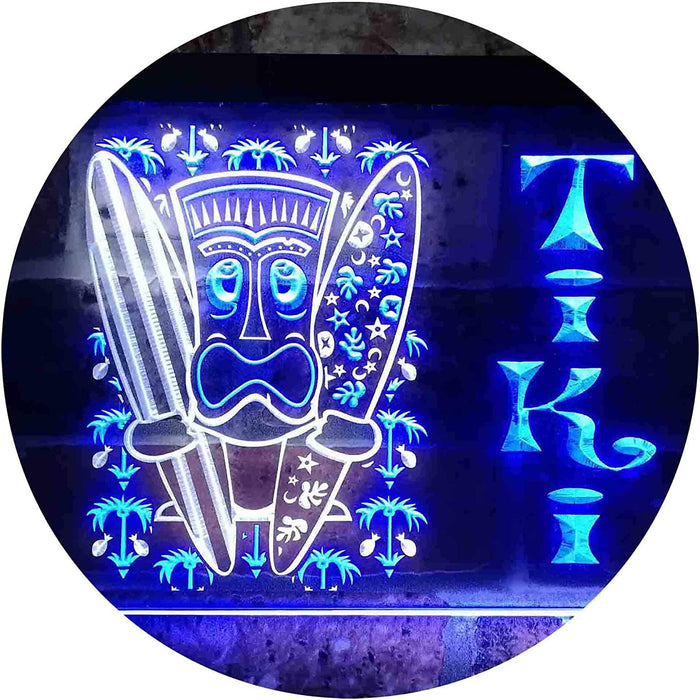 Surf Mask Man Tiki Bar LED Light Sign - Way Up Gifts