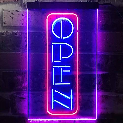 Vertical Open Sign LED Light Sign - Way Up Gifts