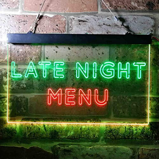Late Night Menu LED Light Sign - Way Up Gifts