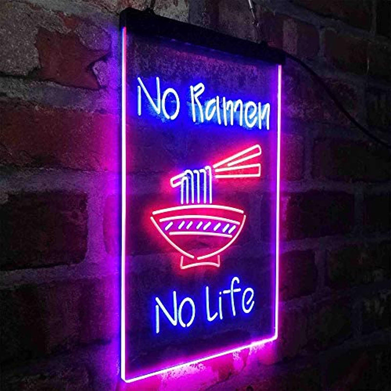 No Ramen No Life Shop LED Light Sign - LED Gift Works