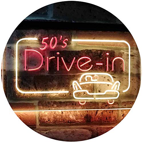 Movie Theater 50s Drive In LED Light Sign - LED Gift Works