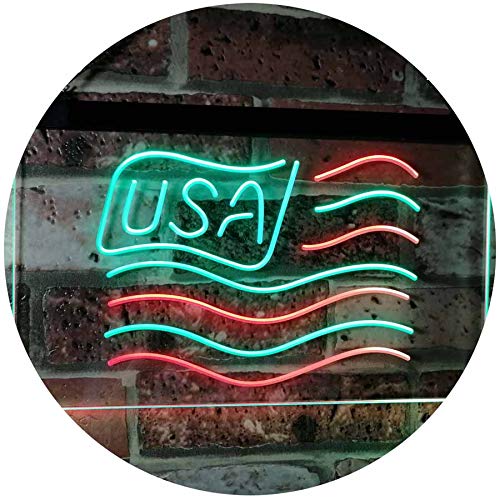 USA Flag LED Light Sign - LED Gift Works
