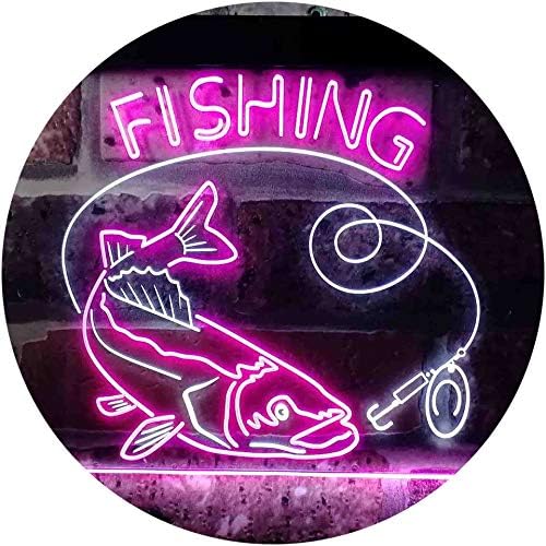 Fishing Camp Cabin LED Light Sign - Way Up Gifts