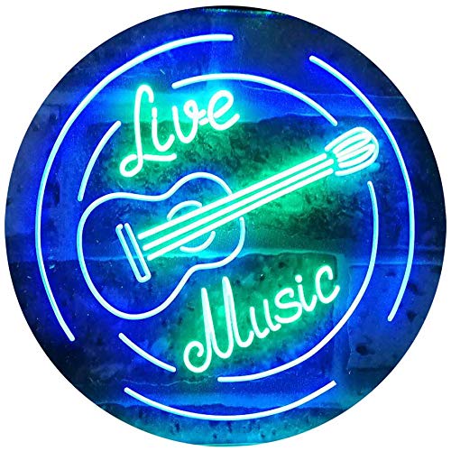Live Music Guitar Band Room Studio LED Light Sign - LED Gift Works