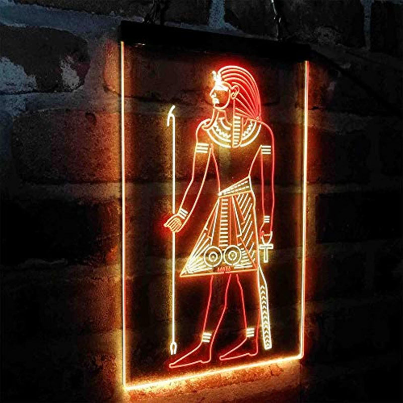 Egyptian Pyramids Ancient Egypt Menes Pharaoh LED Light Sign - LED Gift Works