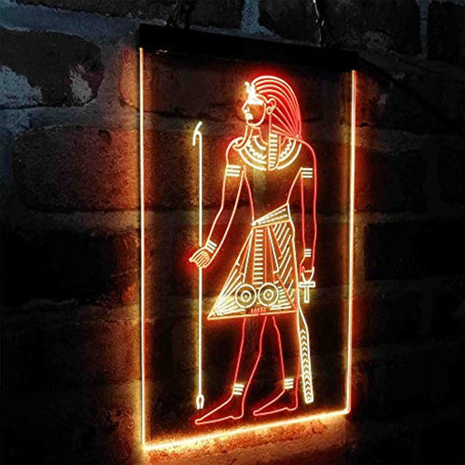 Egyptian Pyramids Ancient Egypt Menes Pharaoh LED Light Sign - LED Gift Works