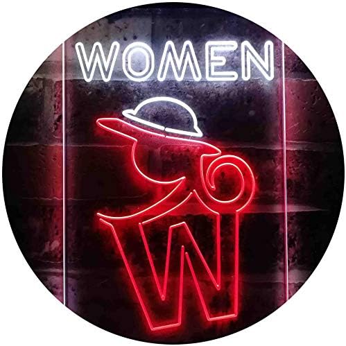 Retro Women Toilet Restroom LED Light Sign - Way Up Gifts