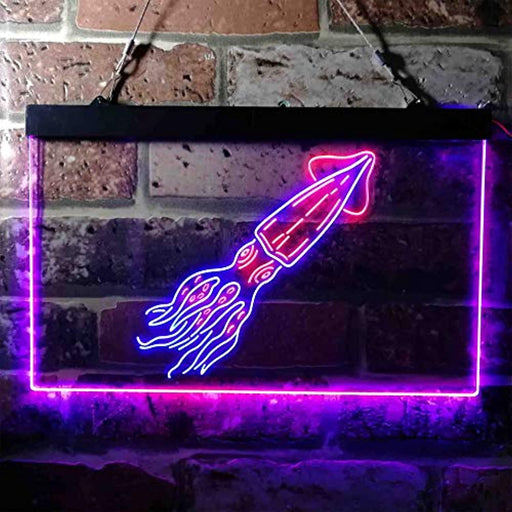 Squid Animal Ocean Display LED Light Sign - Way Up Gifts