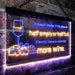 Funny Alcohol Quote Drinking Half Empty Full Wine Bar LED Light Sign - Way Up Gifts