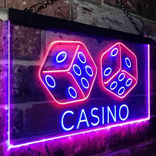 Dice Casino LED Light Sign - Way Up Gifts