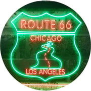 Chicago to Los Angeles Route 66 LED Light Sign - LED Gift Works