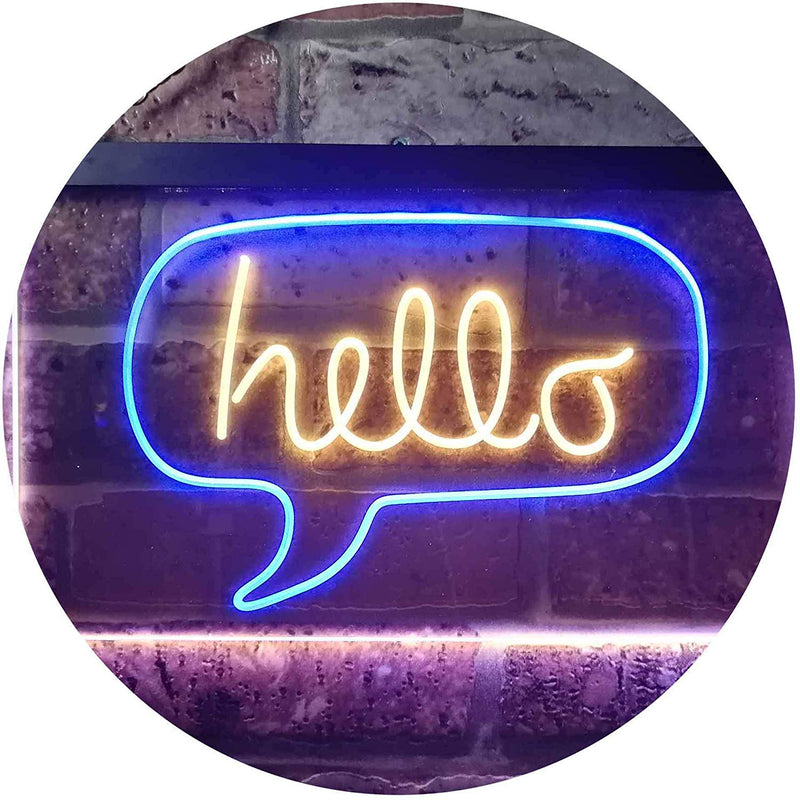 Hello Quote Bubble LED Light Sign - LED Gift Works