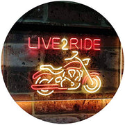 Motorcycle Live to Ride LED Light Sign - LED Gift Works