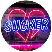 Love Broken Heart Sucker LED Light Sign - LED Gift Works