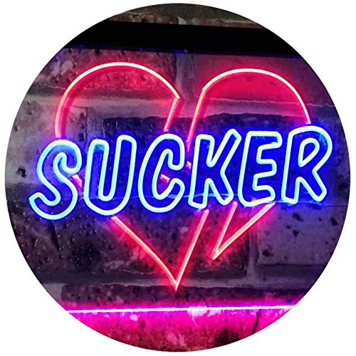 Love Broken Heart Sucker LED Light Sign - LED Gift Works