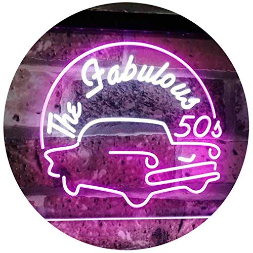 The Fabulous 50s LED Light Sign - LED Gift Works