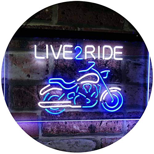 Motorcycle Live to Ride LED Light Sign - LED Gift Works