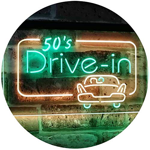 Movie Theater 50s Drive In LED Light Sign - Way Up Gifts