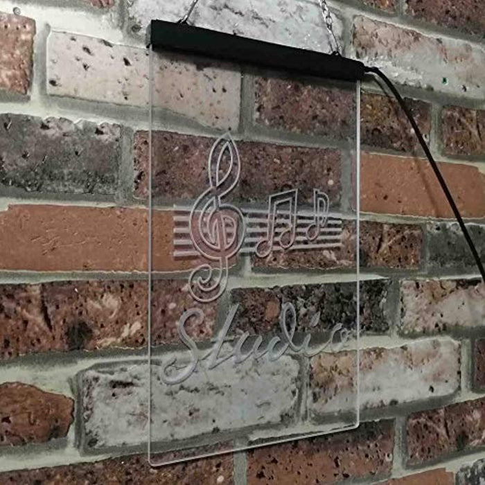 Music Notes Studio LED Light Sign - Way Up Gifts