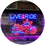 Motorcycle Live to Ride LED Light Sign - LED Gift Works